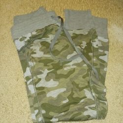 Camo And Black Joggers 