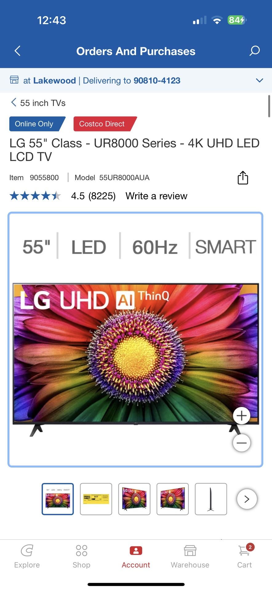 Samsung 55” LED TV