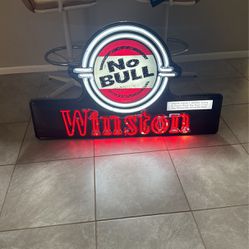 Winston No Bull Neon Sign Vintage 