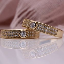 585 Gold Natural Zircon Ring 9.