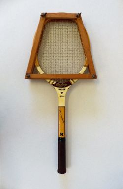 Tennis Racket Vintage Wooden Rawlings Court King