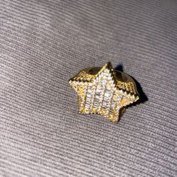925 Gold Luxury Zirconia Hip Hop Star Ring