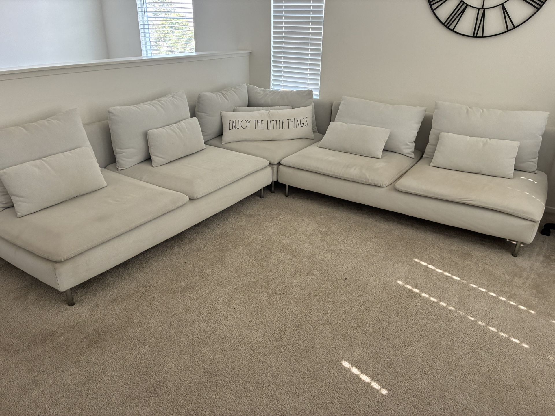 3 Sectional White Couch