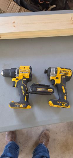 Dewalt drill and Impact with 2 batteries