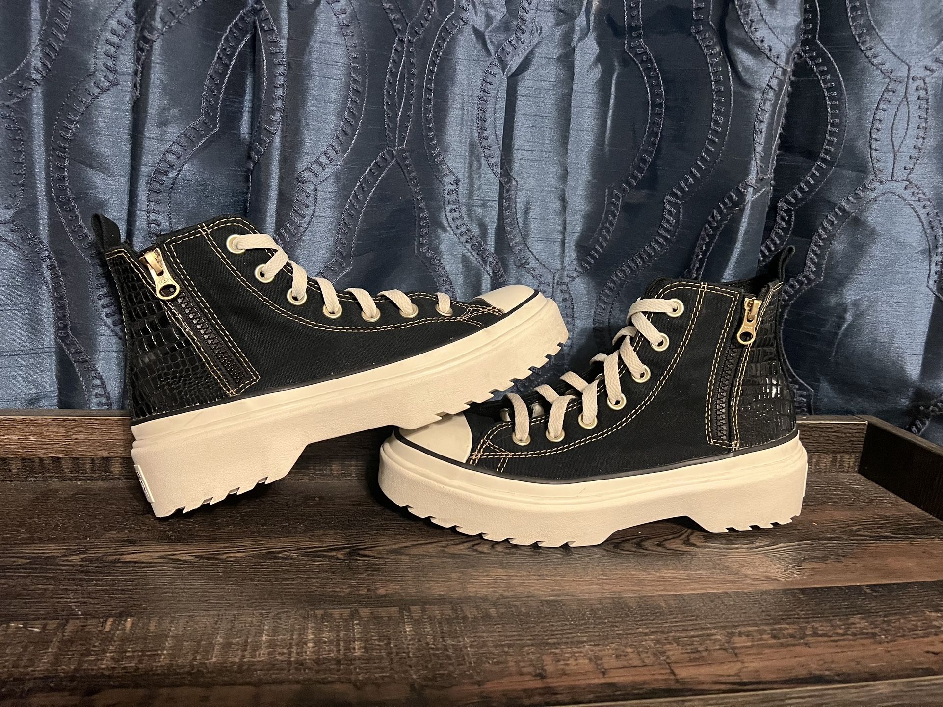 Converse Glazed Chrome Lugged Lift High-Top Sneakers