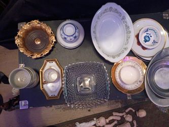 Vintage Plateware  And Cups