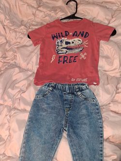 Toddler Boy T-Shirt and Jeans Outfit Set