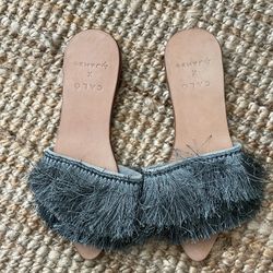 Calo X By James Silk Tassel Slipper Flats