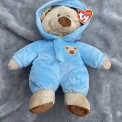 Brand New Ty Pluffies Baby Bear Blue Teddy Bear plush stuffed toy 2012 new
