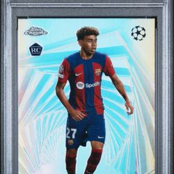 2023 Topps Chrome UCC Lamine Yamal Hobby Masters #HB2 PSA 9 FC Barcelona 