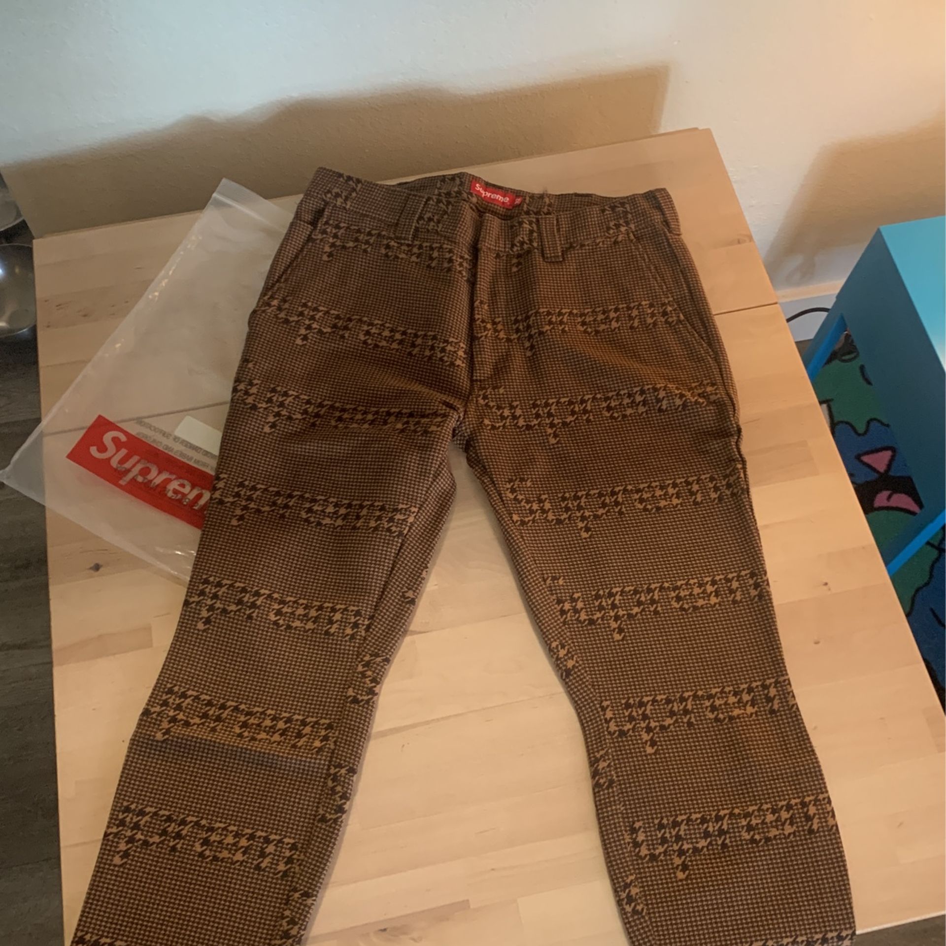 Supreme Work Pants Brown Houndstooth 32 for Sale in Phoenix, AZ 