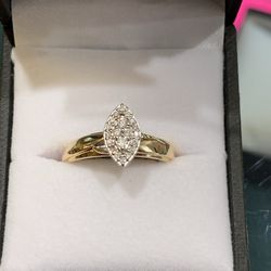10k Diamond Cluster Ring