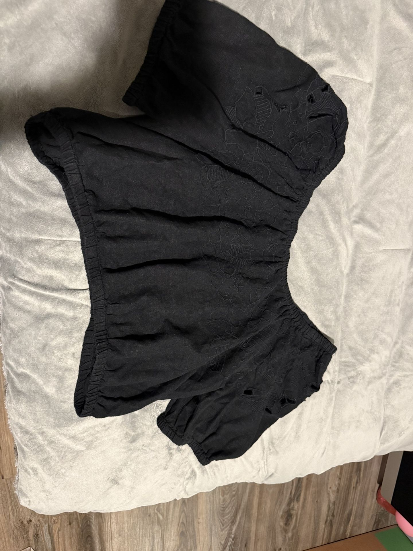 Black Shirt Off The Shoulders