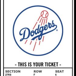 DODGER TICKETS (4) RS Level
