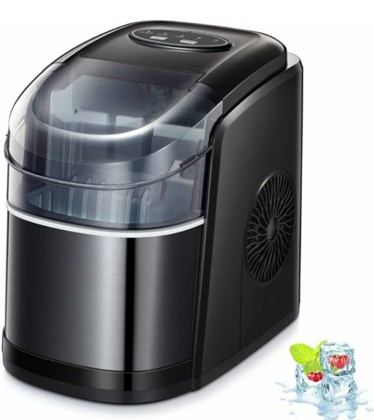 Countertop Ice Maker Machine26Lbs/24H Co Ice Cube Maker Coun Self Cleaning Program￼