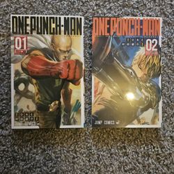 One Punch Man Vol 1 and 2 Manga in Japanese