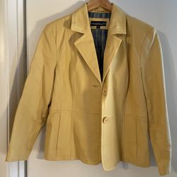 Woman’s Yellow Leather Jacket