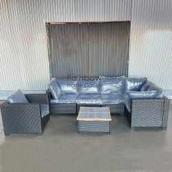 7pc Outdoor Patio Furniture Couch Set