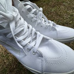 Size 10 All White Vans 