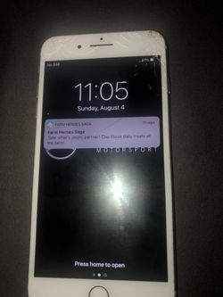 iphone 8 plus with crack screen