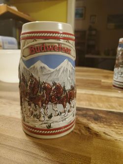 Budweiser Clydesdales Stein 1985