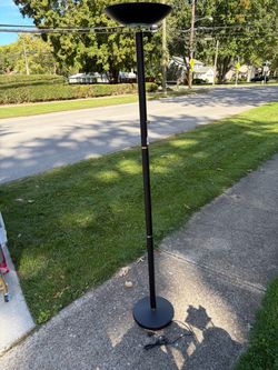 Black Torchiere Floor Lamp – Tall & Elegant