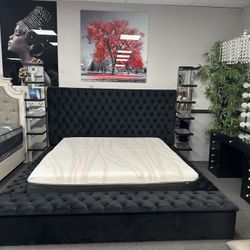 King Size Bed Frame w/ Side Storage