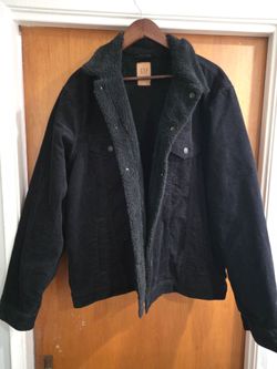 Gap Black Sherpa-Lined Corduroy Jacket men's jacket XL new