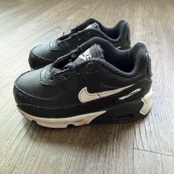 Nike Air Max 90 Toddler Black White Size 6C CD6868-010 No Laces