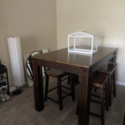 Dining Table with Barstools 