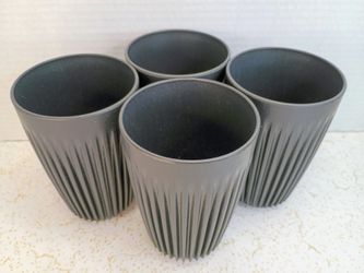 Huskee Cup Mug 12oz Charcoal 4 pcs 4 Pack NEW!