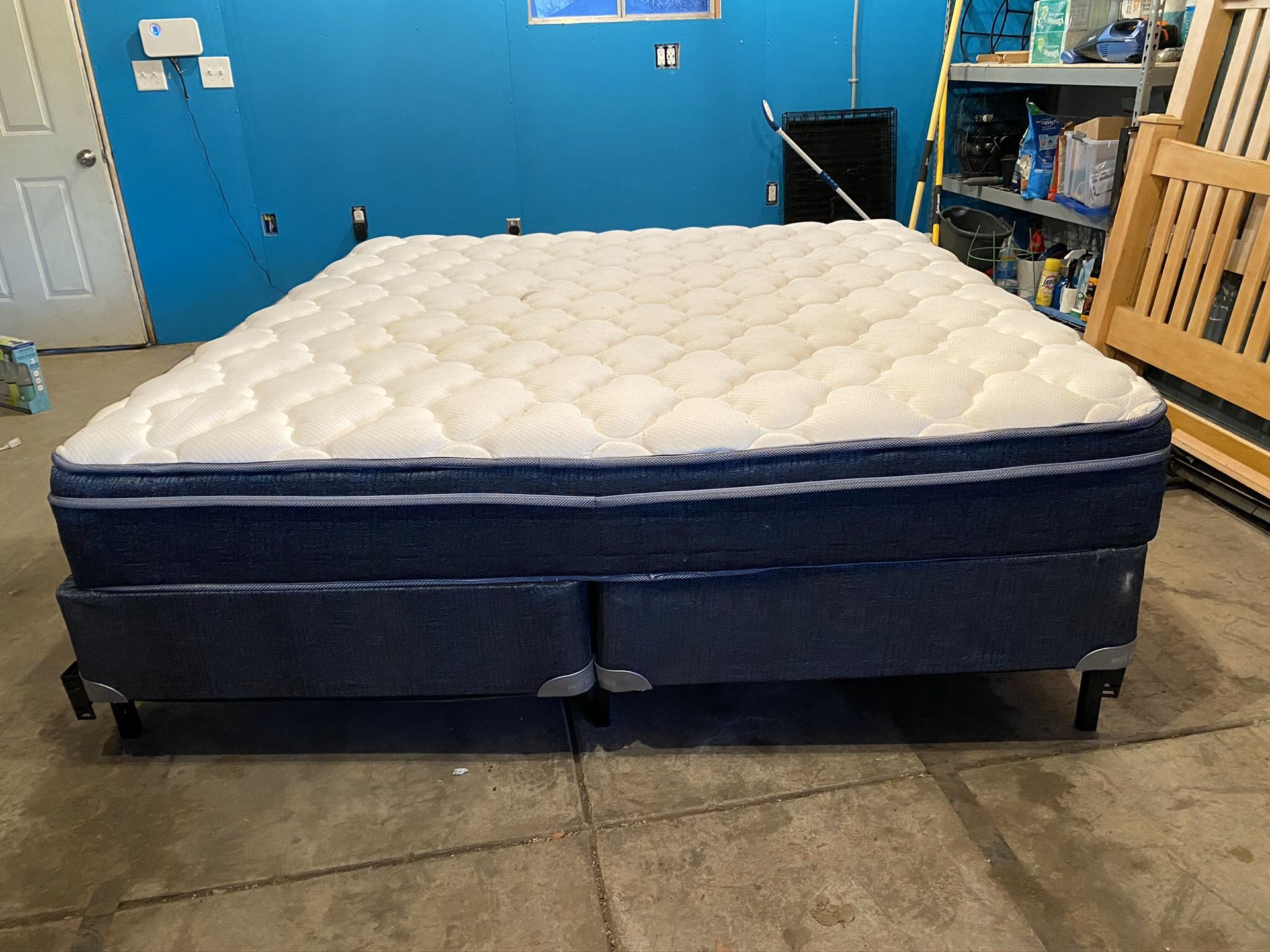 Denver Mattress Company King Bed/Box Springs/Metal Frame