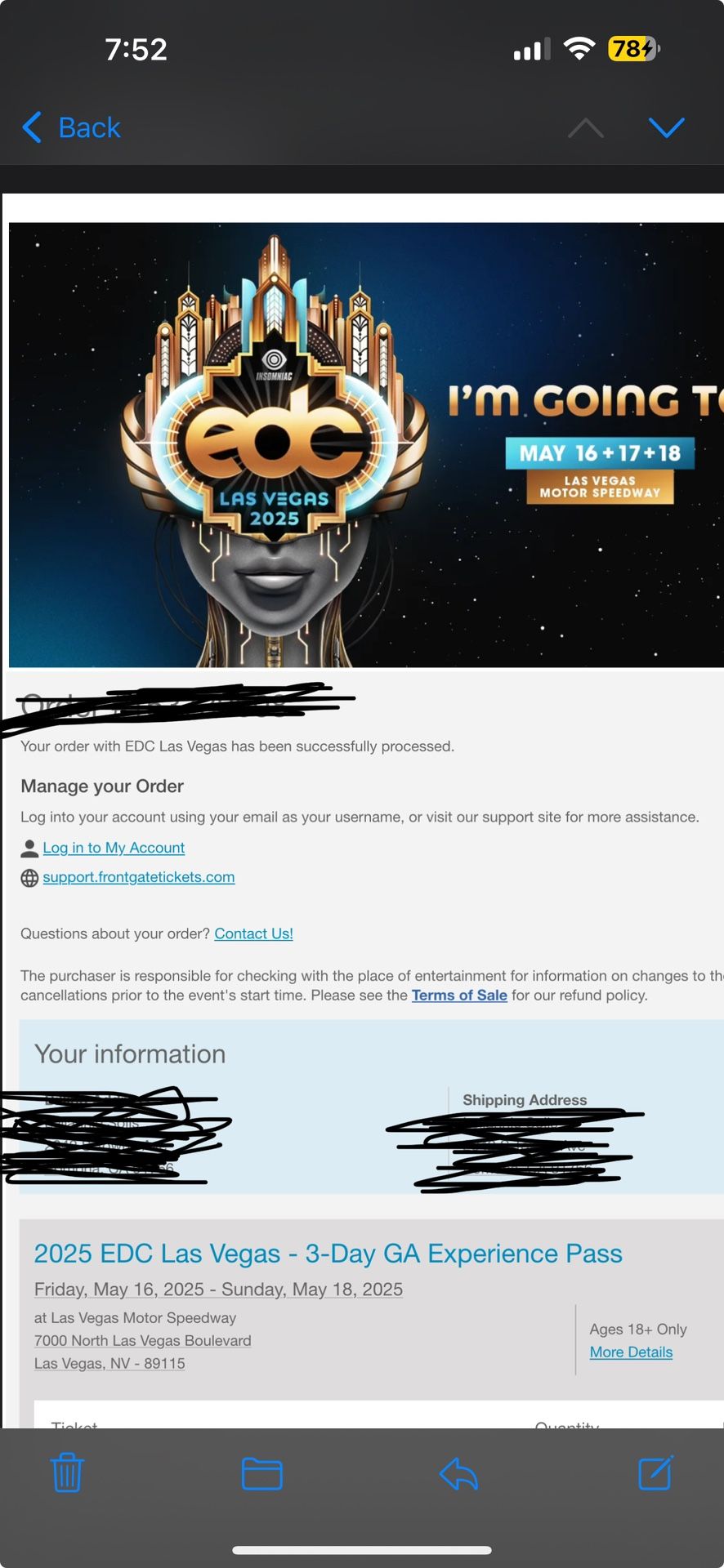 Edc ticket GA