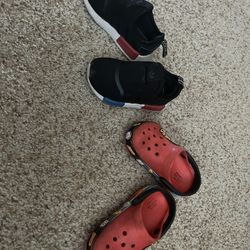 Adidas & Crocs Toddler Shoes Size 8 