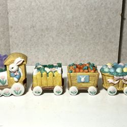 Vintage 4 piece Easter Train Set Candle Holders