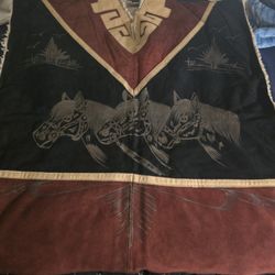 REAL COW LEATHER PONCHO