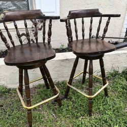 Vintage Swivel Bar Stools 
