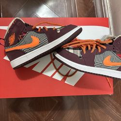 Air Jordan 1 size 12C maroon/orange