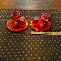 Beautiful Red Candle Holders
