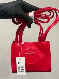 Telfar Small Shopping Bag Red Vegan Leather w Dust Bag NWT 5X6X3