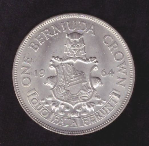 Silver Coin 1964 One Bermuda Crown