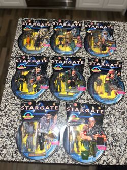 Lot of 8 Vintage 1994 Stargate Action Figures by Hasbro Full set complete