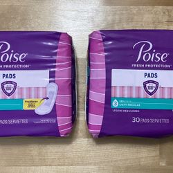 Poise pads light regular 30 count 