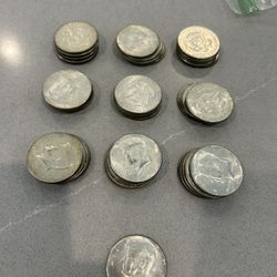 Kennedy 40% Silver Half Dollars Qty 46