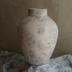 Venus handcrafted tall Stoneware Vase, 11.8" h ,D2001-M 