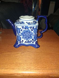 Blue and White Porcelain Teapot