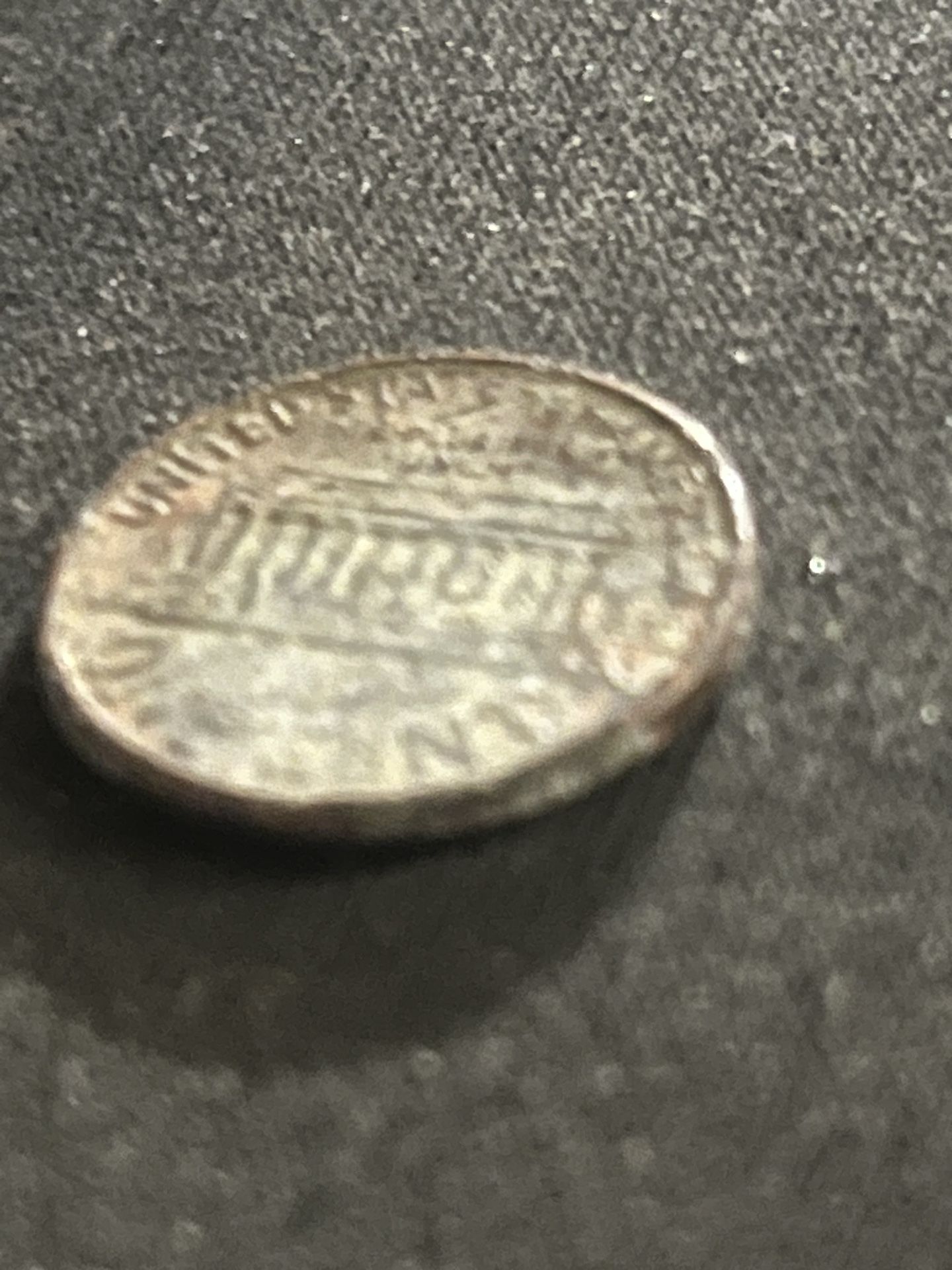1995 D Penny Coin With Platin And Concave On Reverse Side