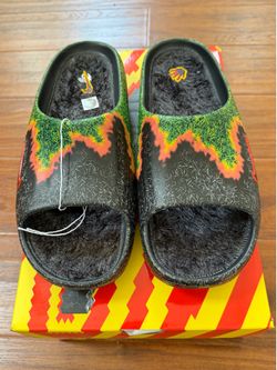 Nike ReactX Rejuven8 Slide SWOOSH Touch Grass Dark Smoke Grey Kelly Green, Size 11