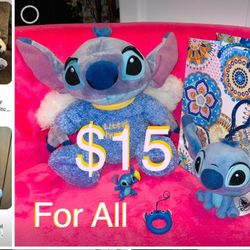 $15 Big Bundle of Disney Stitch 12” plushie,Keychain Plushie,phone accessorie and figurine