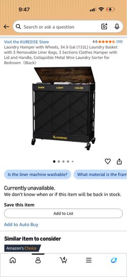 Rolling laundry hamper